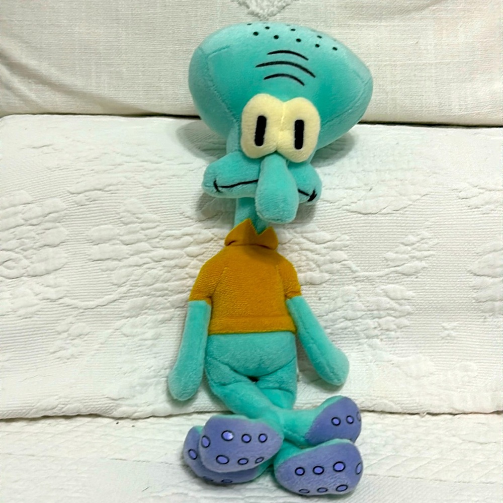 Collectible Ty Squidward Tentacles Beanie Baby Stuffed Animal 2004.